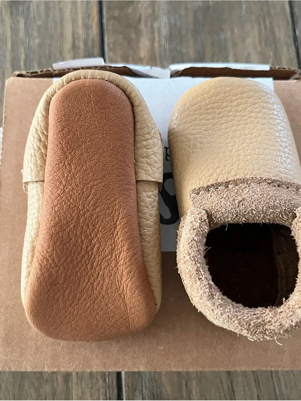 Duchess & Fox Infant Size 1 Tan Leather Moccasins *NEW